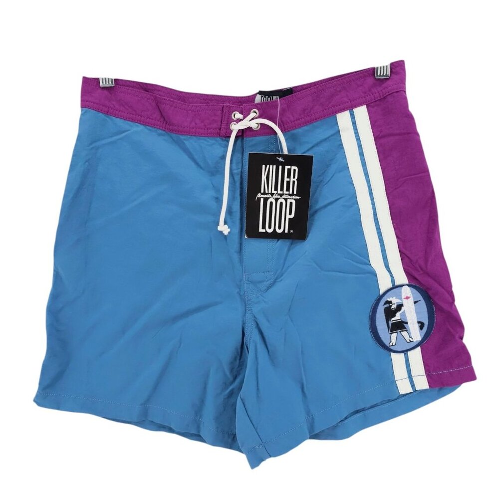NWT KILLER LOOP Swim Trunks Vintage Blue Purple Unisex Size LARGE